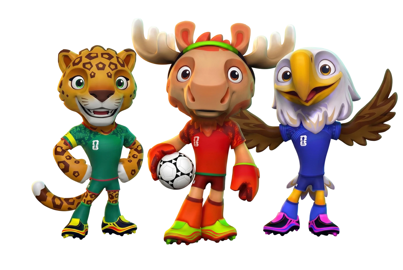 World Cup 2026 Mascots — Zayu, Moose, Clutch